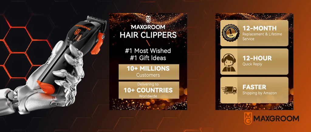 MAXGROOM Professional Hair Clippers for Men Premium Home Haircut Kit Cordless Hair Cutting Clippers and Trimmers Set