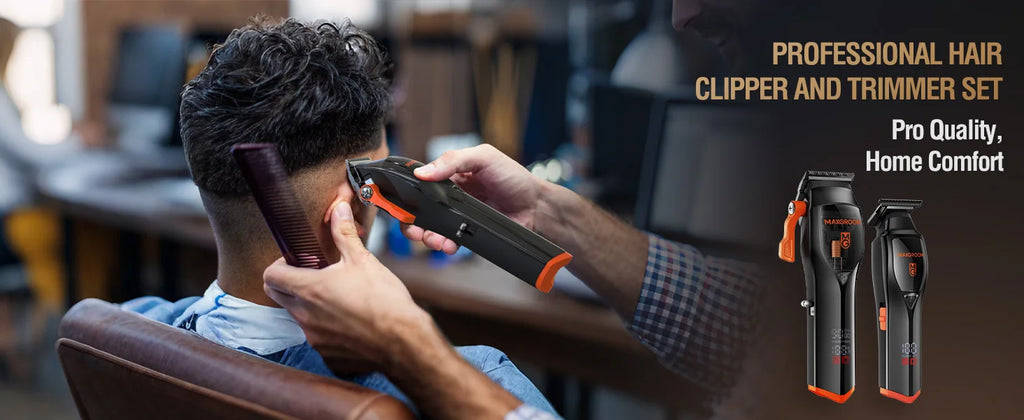 MAXGROOM Professional Hair Clippers for Men Premium Home Haircut Kit Cordless Hair Cutting Clippers and Trimmers Set