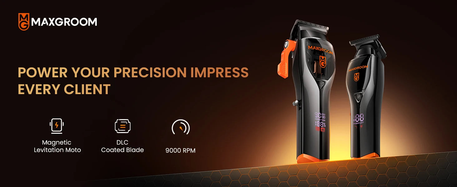 MAXGROOM Professional Hair Clippers for Men Premium Home Haircut Kit Cordless Hair Cutting Clippers and Trimmers Set
