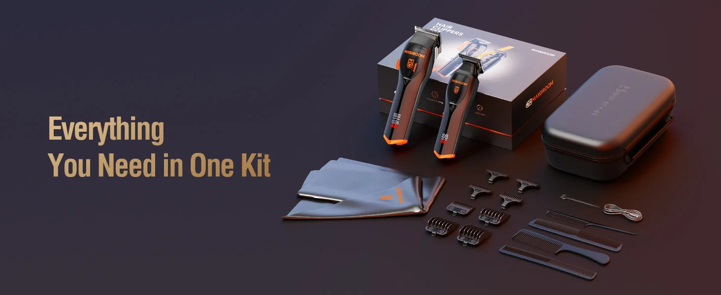 MAXGROOM Professional Hair Clippers for Men Premium Home Haircut Kit Cordless Hair Cutting Clippers and Trimmers Set