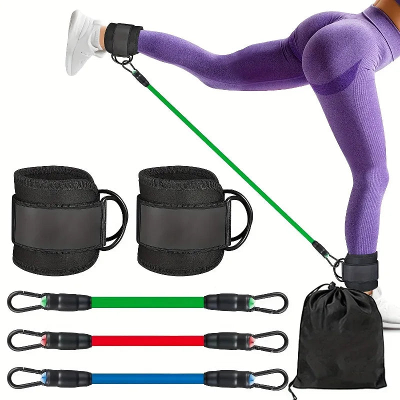 Resistance Bands Set Portable Fitness Equipment Bodybuilding Home Gym Professional Weight Training Fitness Elastic Rubber Bands